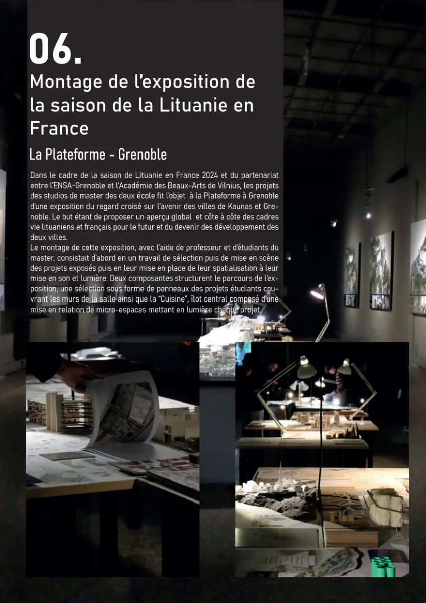 Montage de l'exposition de la saison de la Lituanie en France