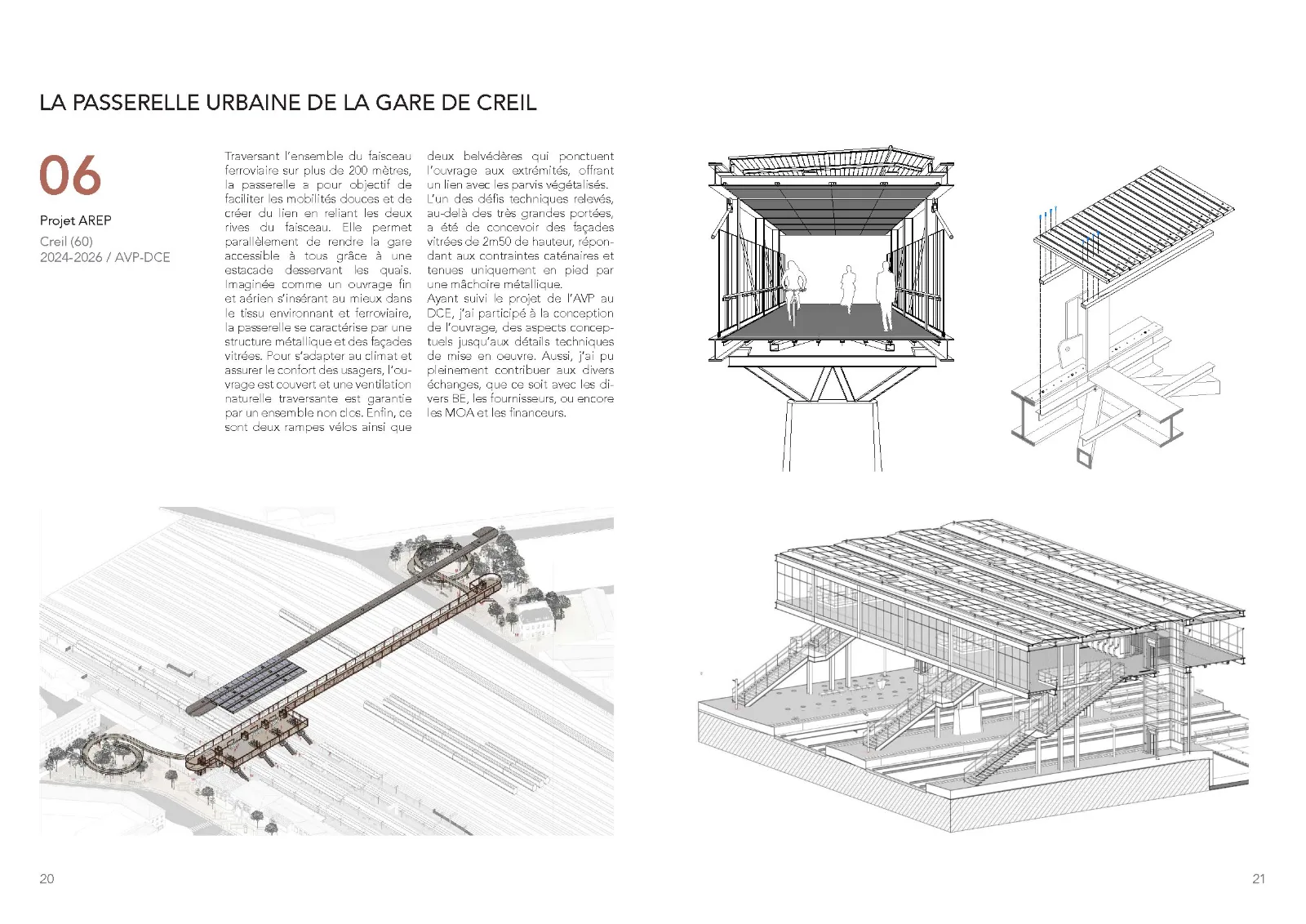 La passerelle urbaine de la gare de Creil