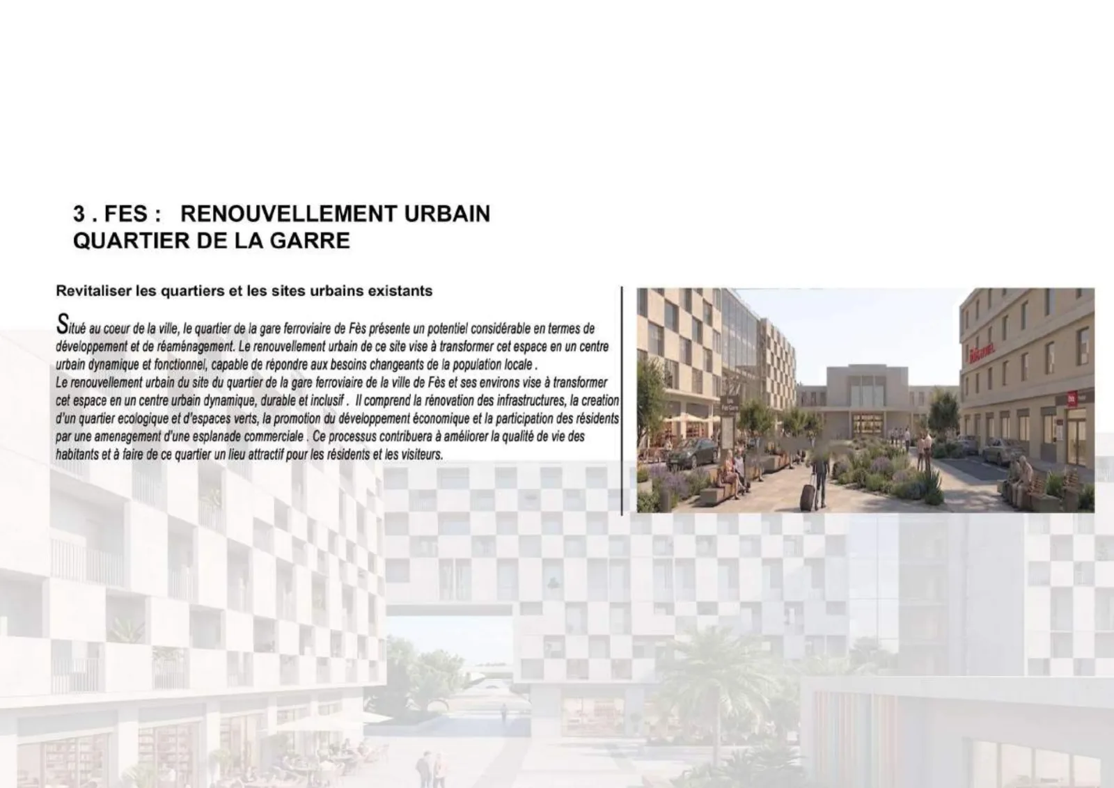 Fès : Renouvellement urbain quartier de la gare