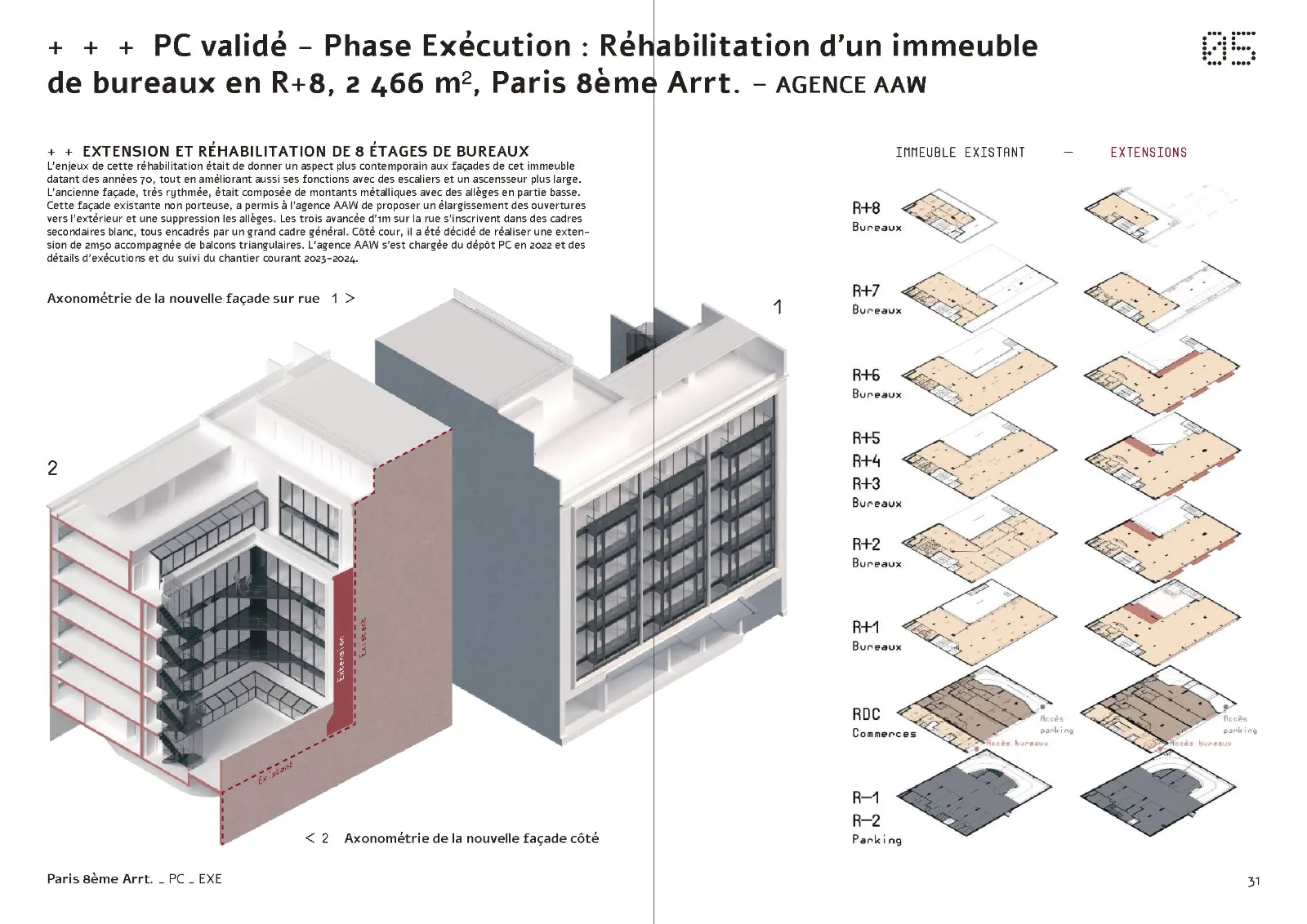 Réhabilitation d'un immeuble de bureaux